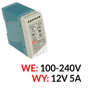 MDR-60-12 - Zasilacz 12V / 5A na szynę DIN - Mean Well | MDR-60-12