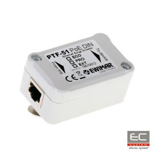 PTF-51-EXT/PoE/DIN - Ogranicznik przepięć sieci LAN/Ethernet montowany na szynę DIN - EWIMAR | 5904041750397