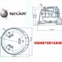 HSH872812AIR3G - Zewnętrzna kamera kopułkowa 1000 linii (2,8-12mm) z IR 40m - Nixar - 6