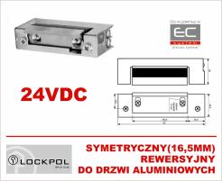 1411-24DC - Elektrozaczep 24VDC symetryczny, rewersyjny do drzwi aluminiowych - Lockpol | 1411-24DC