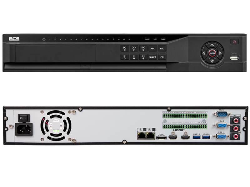 BCS-L-NVR1604-A-4K - Rejestrator IP 16- kanałowy, do 32Mpx, 4x HDD, Ai - BCS LINE | 5904890709201