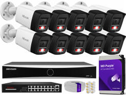 Zestaw do monitoringu IP 8Mpx 4K, 10 Kamer IPC-B180HA-LUF/SL Live Guard, PoE  - HiLook by Hikvision | IPC-B180HA-LUF/SL(x10) POE KIT