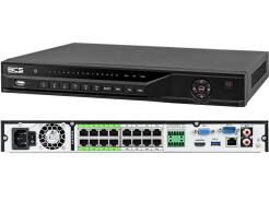BCS-NVR1602-4K-P-III - Rejestrator IP 16-kanałowy, do 12Mpx, 2x HDD, 16xPoE - BCS Line | BCS-NVR1602-4K-P-III