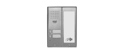 5025/2D-RF - Panel audio dwuprzyciskowy (2-rodzinny) z czytnikiem zbliżeniowym kart/kluczy RFID oraz modułem informacyjnym - Miwi-Urmet | 5025/2D-RF