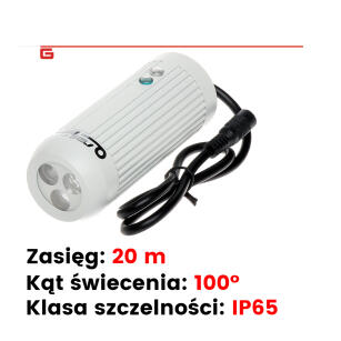 IRD-020100 - Reflektor podczerwieni, zewnetrzny, zasięg 20m, IP65