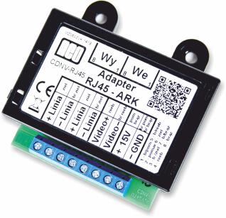 CDNV-RJ45 - Adapter do cyfrowych systemów wideodomofonowych ACO, umożliwia rozdzielenie żył skrętki UTP na złącza śrubowe ARK - ACO | CDNV-RJ45