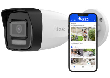 IPCAM-B2-30DL - Kamera tubowa IP 2Mpx, 2.8mm, Mikrofon, Smart Hybrid Light - Hilook by Hikvision | IPCAM-B2-30DL