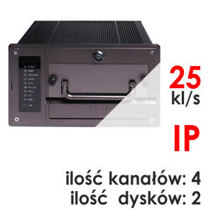 BCS-NVR0402C-P-III - Mobilny rejestrator 4-kanałowy, 2 Mpx, IP, Bitrate 32, 2xHDD - BCS Line Pro | BCS-NVR0402C-P-III