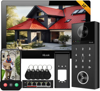 IP-VIS-PRO-K - Wideodomofon IP, 10" LCD, WiFi, Czytnik Mifare + Szyfrator, 2K - HiLook by Hikvision | 6942640544466