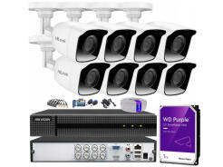 Zestaw do monitoringu TurboHD, 8 kamer 5Mpx, rejestrator 8ch - HiLook by Hikvision | TVICAM-B5M + DVR-8CH-5MP