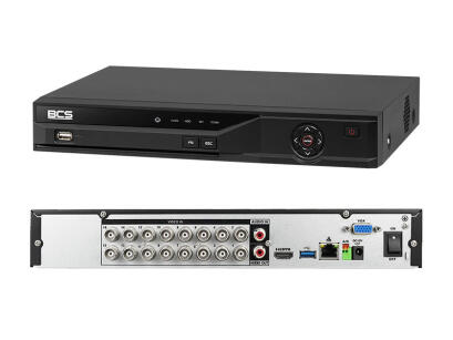 BCS-XVR16014KE-III - Rejestrator 16-kanałowy, 4K, IP HD-CVI HD-TVI AHD, 1xHDD - BCS