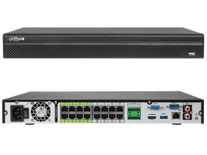NVR5216-16P-4KS2E - Rejestrator IP 16 kanałowy, do 12Mpx, 2xHDD, 16xPoE, H.265+ - DAHUA | 6939554939037