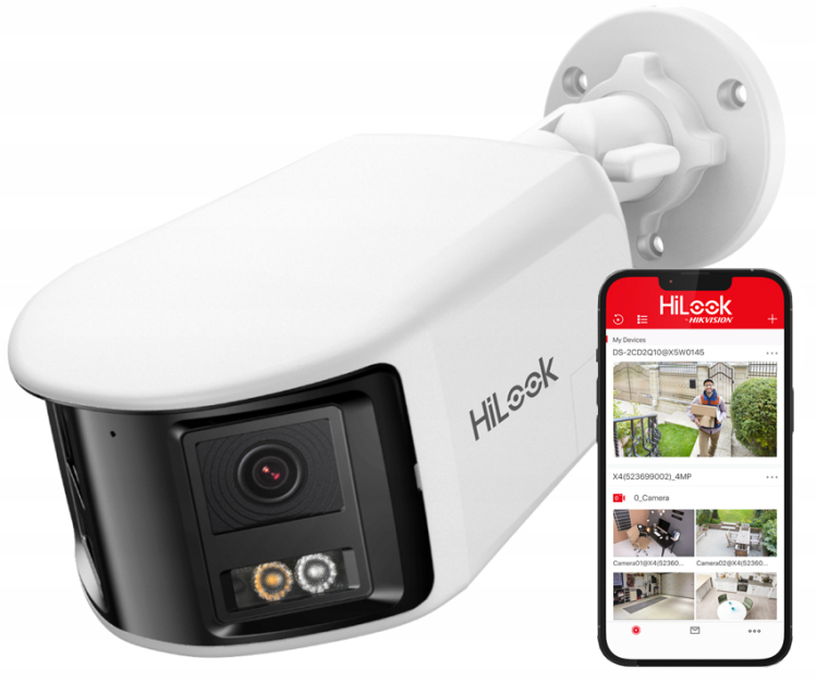 IPC-B480HAD-LUF/SL – Kamera panoramiczna IP 8Mpx, 2x 2mm, Smart Hybrid Light, MD2.0, Live Guard - Hilook by Hikvision | 6936422121464