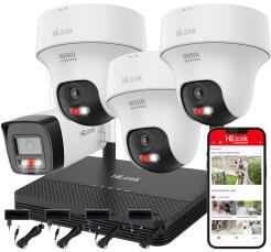 WIFIKIT-BT4-4CH + 2x WIFICAM-T4 - Zestaw do monitoringu WiFi EasyLink, 1x Kamera tubowa 4Mpx + 3x Kamera obrotowa 4Mpx, Rejestrator NVS - HiLook by Hikvision | WIFIKIT-BT4-4CH + 2x WIFICAM-T4