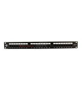 GTP-19-24C5UTP - Patch panel 19" RJ-45 24 porty UTP 1U kategoria 5e z półką | GTP-19-24C5UTP