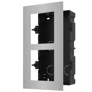 DS-KD-ACF2/S - Ramka podtynkowa 2-modułowa, Inox- Hikvision