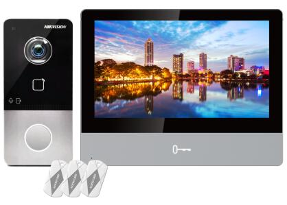 Zestaw wideodomofonowy IP DS-KH8350-WTE1 + DS-KV6113-WPE1 - Hikvision | IPS-KIT-1