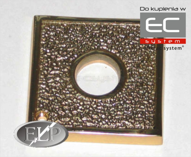 KS-3 - Szyld kwadratowy, ozdobny z mosiądzu do przycisku dzwonkowego / wyjścia - Elektra Plus | KS-3