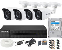 Zestaw do monitoringu 4in1, 4 kamery 2Mpx, 1TB, rejestrator 4-ch - Hikvision Hiwatch