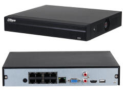 NVR4108HS-8P-4KS2/L - Rejestrator 8 kanałowy PoE, 8Mpx, 4K, IP, 1xHDD, H.265 - DAHUA | NVR4108HS-8P-4KS2/L