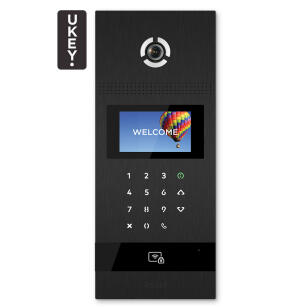 AA-12FB BLACK - Panel bramowy IP, 4.3" LCD, UKEY, SIP 2.0 - BasIP | 5060514912829