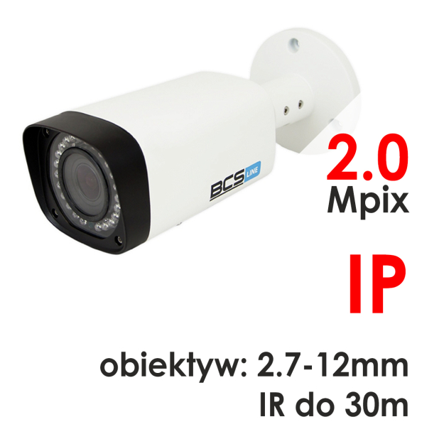 ECO BCS-TIP5201IR-V-II - Kamera tubowa 2.0 Mpix IP 2.7-12mm IR 30m WDR - BCS