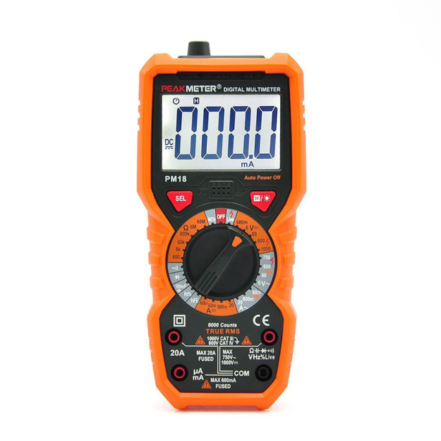 Peakmeter PM18 - miernik uniwersalny True RMS, AC DC, NCV 1000V 20A | PM18