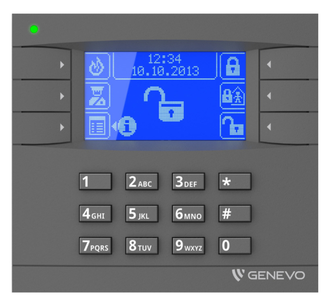 LCD GY-BL - Manipulator graficzny LCD do central PRiMA 16/64 - GENEVO | 5905033330085