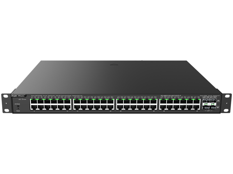 RG-NBS3100-48GT4SFP-P - Switch PoE 48+4 10/100/1000Mbps, zarządzalny, 4x SFP, 370W - Reyee by Ruijie | RG-NBS3100-48GT4SFP-P
