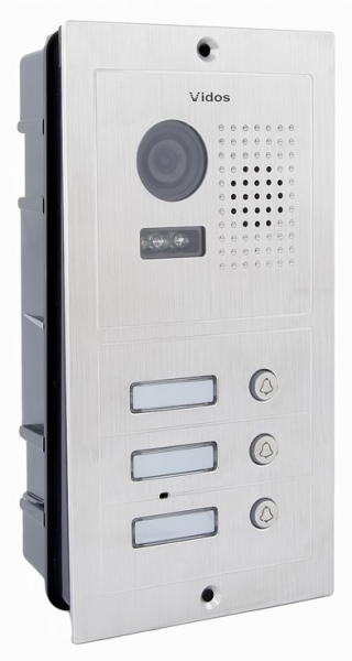 S603 - Panel bramowy 3-rodzinny  z kamerą - Vidos | 5907281202268