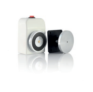 S2-110B - Trzymacz ścienny 24VDC/100mA, 1000N, biały, zwora płytkowa ruchoma / CPD - AFG | S2-110B