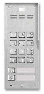FAM-P-2NPZSACC NT - Panel do instalacji cyfrowych, 2 przyciski wywołania, klawiatura szyfrowa, czytnik zbliżeniowy (ACC) - ACO | FAM-P-2NPZSACC NT