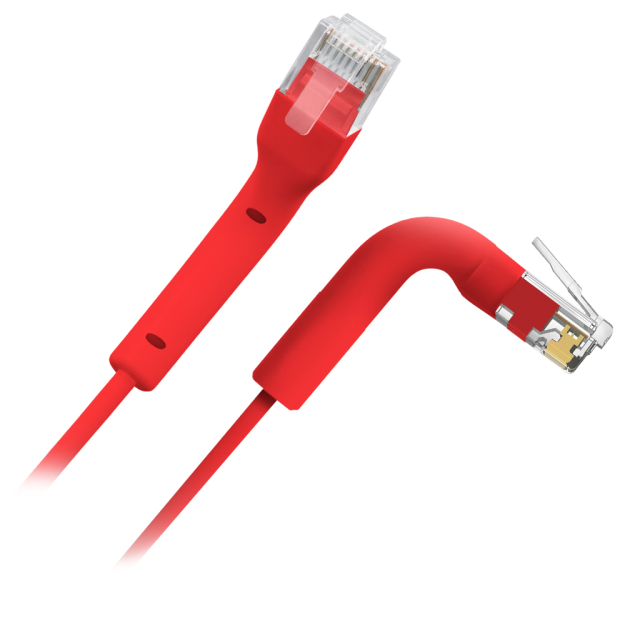 UTP6A-FLEX-3R - Patchcord Kat.6A, U/UTP, RJ45-RJ45, 3m, TPE, Czerwony - SAFIRE | UTP6A-FLEX-3R