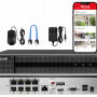 Zestaw do monitoringu IP 8Mpx 4K, 8 Kamer IPC-B180HA-LU, PoE  - HiLook by Hikvision | IPC-B180HA-LU(x8) POE KIT