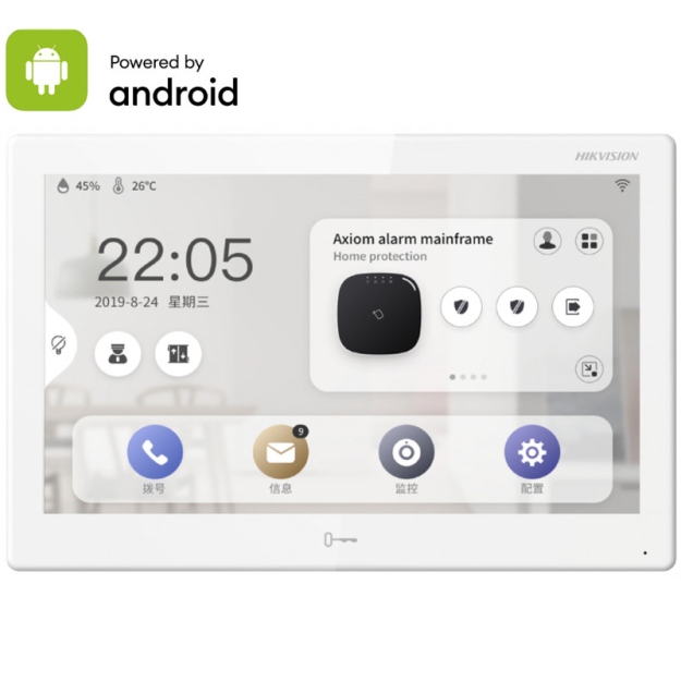 DS-KH9510-WTE1 - Monitor wideodomofonu IP, 10'' TFT LCD, Android - Hikvision | DS-KH9510-WTE1