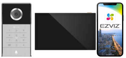 TP5  PoE Kit - Wideodomofon IP 5MP, Monitor Dotykowy 7", PoE, Detekcja AI, RFID, Kod QR - Ezviz | TP5
