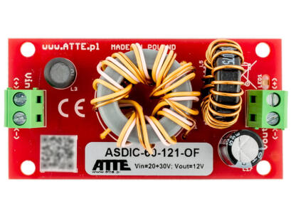 ASDIC-60-121-OF - Przetwornica DC/DC obniżająca napięcie izolowana 12VDC, 5A, 60W - Atte | 5902143690689