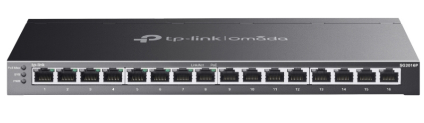 SG2016P - Gigabitowy Przełącznik Smart JetStream, 16 portów gigabitowych, w tym 8 portów PoE+  - TP Link | SG2016P