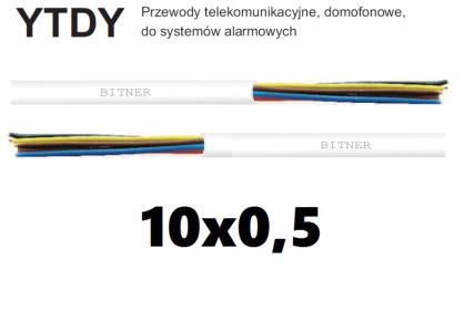 Przewód alarmowy YTDY 10x0,5mm - Bitner