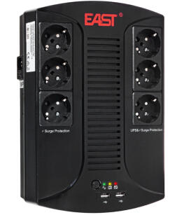 UPS650-D-LI/LED - Zasilacz UPS LED, 650VA/390W, 6x230V, Line-Interactive - EAST | 5904194150679