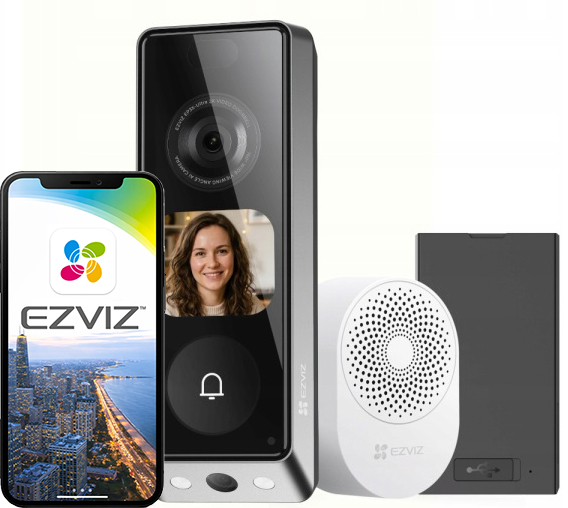 EP8 Ultra - Wideodzwonek 6 MP + 2 MP Dual Lens Detekcja AI - EZVIZ | 6941545643359