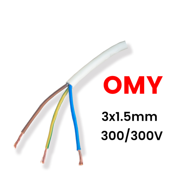 OMY 3x1.5 - Przewód elektryczny, żyły miedziane, linka - 100m