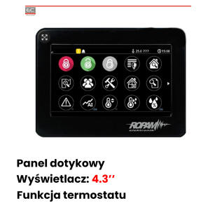 TPR-4BS-P - Panel dotykowy 4.3'', klawiatura dotykowa, obudowa natynkowa - ROPAM | TPR-4BS-P