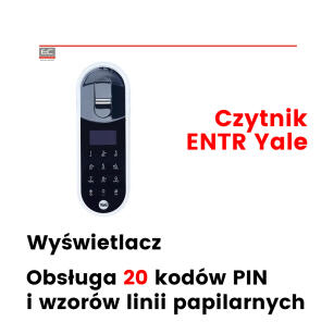 ENTR Czytnik - Panel z czytnikiem biometrycznym i wyświetlaczem do zamka ENTR - YALE / ASSA ABLOY | ENTR Czytnik