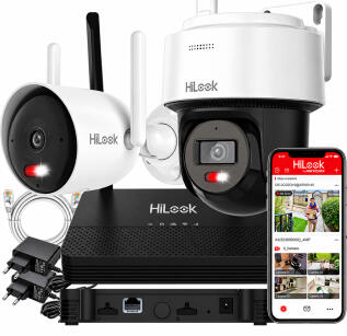 IKS-2044BPH-PH/WX - Zestaw do monitoringu WiFi EasyLink, Kamera Tubowa 4Mpx + Obrotowa 4Mpx, Rejestrator NVS - HiLook by Hikvision | IKS-2044BPH-PH/WX