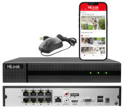 NVR-8CH-5MP/8P - Rejestrator IP 8-kanałowy, 8x PoE, do 8Mpx, MD 2.0 - Hilook by Hikvision | 303618770
