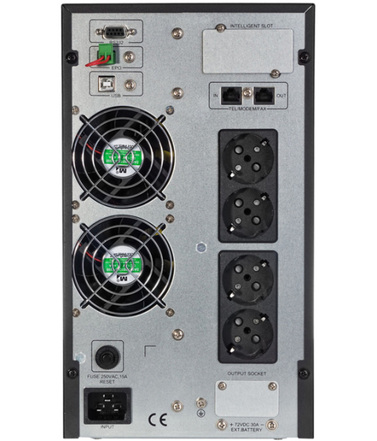 UPS3000-T-ON - Zasilacz UPS LCD, 3000VA/2700W, RS-232, EPO, Online - EAST | 5904194150952