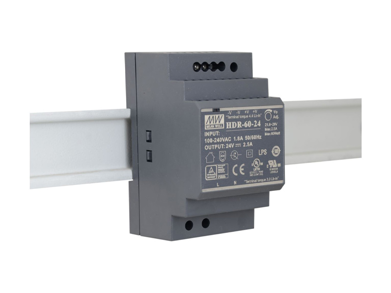 HDR-100-12 - Zasilacz na szynę DIN 12V, 7.1A, zabezpieczenia SCP, OLP, OVP - MEAN WELL | HDR-100-12