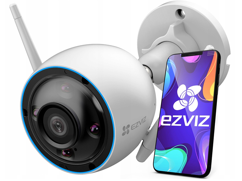 H3 2K - Kamera zewnętrzna  WiFi, 3Mpx, Audio, Kolorowy tryb nocny, Algorytm Al - EZVIZ | H3 2K