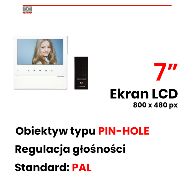 CDV-70H WHITE/DRC-4CPN2 - Wideodomofon głośnomówiący 7